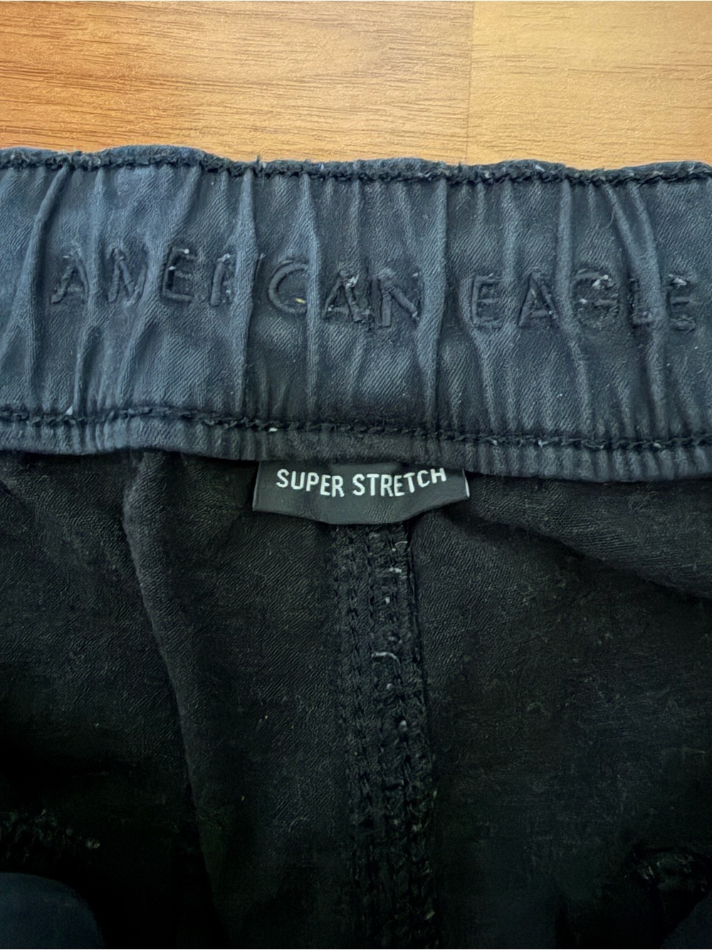 American Eagle Outfitters Black Drawstring Zip-Front Joggers - Picture 5 of 6